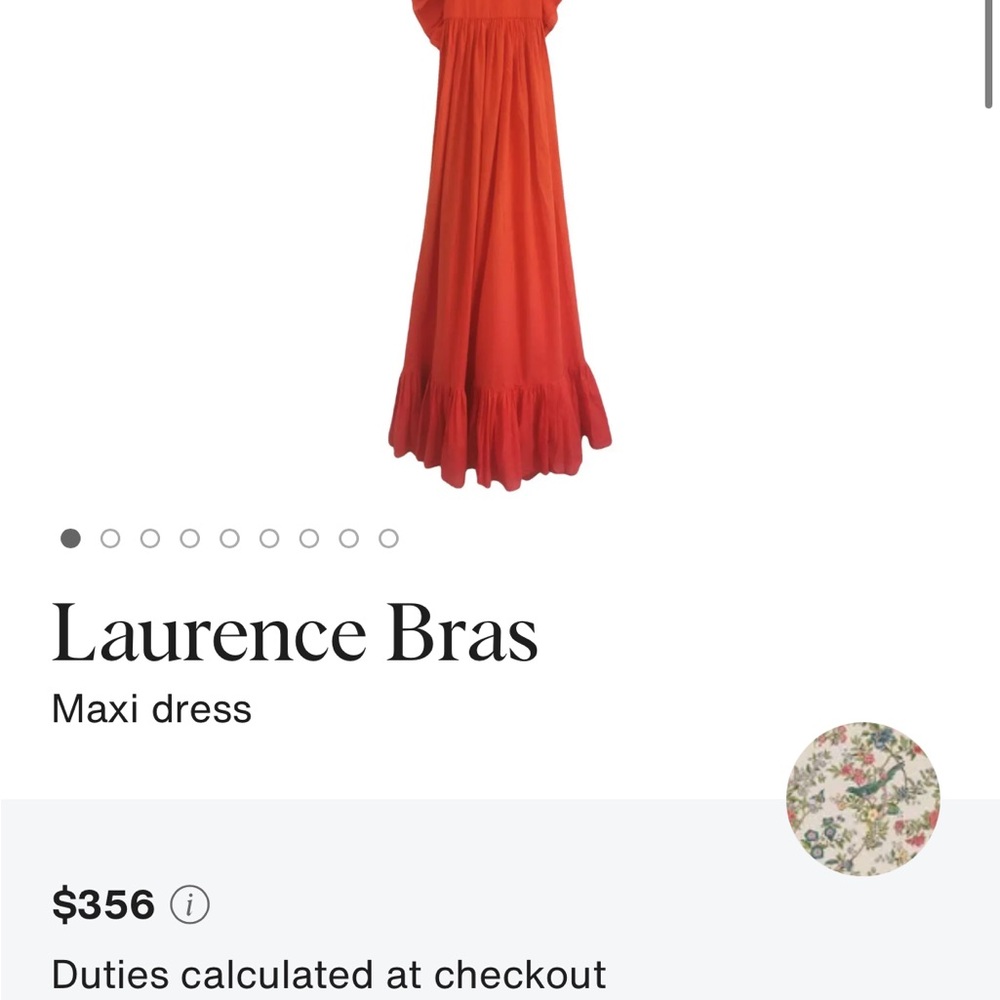 Laurence BRAS COTTON  Red Maxi Dress - Picture 12 of 16